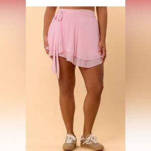 Blogilates dance studio wrap skort pink size 1X